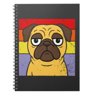 Oude Pug Sarcasische Dwaze Puppy Hond Liefhebber H Notitieboek
