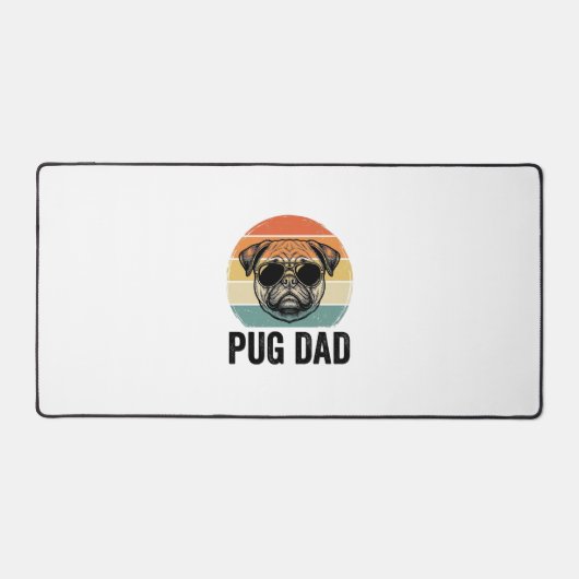 Oude Pug Vader Gravure Hond Liefhebber Ontwerp_1 Bureaumat (Voorkant)