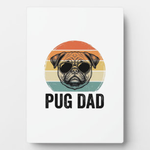 Oude Pug Vader Gravure Hond Liefhebber Ontwerp_1 Fotoplaat