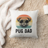 Oude Pug Vader Gravure Hond Liefhebber Ontwerp_1 Kussen (Deken)