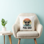 Oude Pug Vader Gravure Hond Liefhebber Ontwerp_1 Kussen (Stoel)