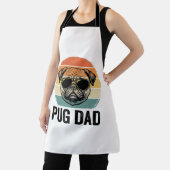 Oude Pug Vader Gravure Hond Liefhebber Ontwerp_1 Schort (Insitu)