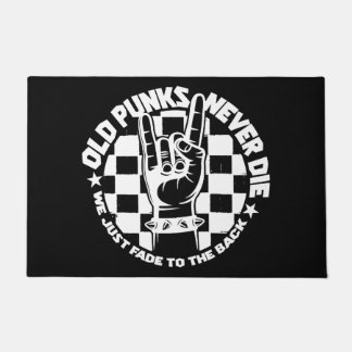 Oude PUNKS sterven nooit Punk Rock Music Legend Cu Deurmat