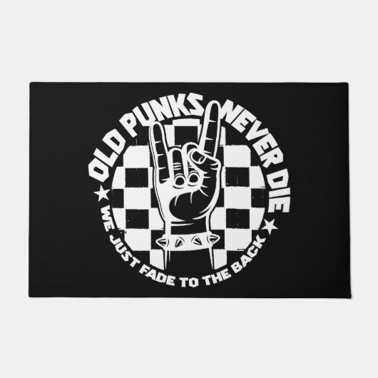 Oude PUNKS sterven nooit Punk Rock Music Legend Cu Deurmat (Voorkant)