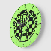 Oude PUNKS sterven nooit Punk Rock Music Legend Cu Grote Klok (Hoek)
