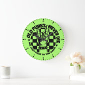 Oude PUNKS sterven nooit Punk Rock Music Legend Cu Grote Klok (Huis)