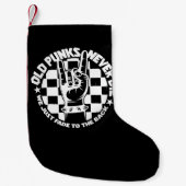 Oude PUNKS sterven nooit Punk Rock Music Legend Cu Kleine Kerstsok (Voorkant)