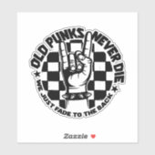 Oude PUNKS sterven nooit Punk Rock Music Legend Cu Sticker (Vel)