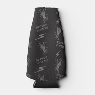 Oude punks sterven nooit skeleton rock op gothic flesjeskoeler