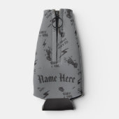 Oude punks sterven nooit skeleton rock op gothic flesjeskoeler (Achterkant)