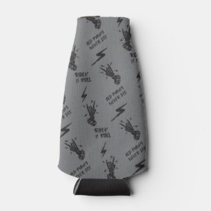 Oude punks sterven nooit skeleton rock op gothic flesjeskoeler