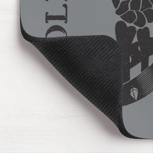 Oude punks sterven nooit skeleton rock op gothic muismat (Hoek)