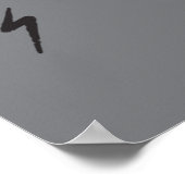 Oude punks sterven nooit skeleton rock op gothic poster (Hoek)