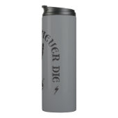 Oude punks sterven nooit skeleton rock op gothic thermosbeker (Geroteerd rechts)