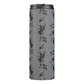 Oude punks sterven nooit skeleton rock op gothic thermosbeker (Achterkant)