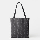 Oude punks sterven nooit skeleton rock op gothic tote bag (Achterkant)