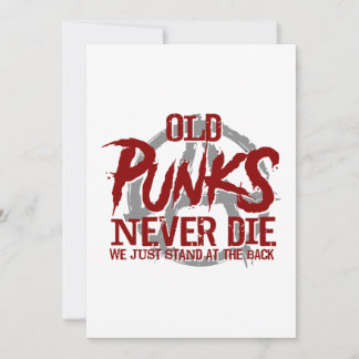 Oude Punks sterven nooit. We staan gewoon achteraa Bedankkaart