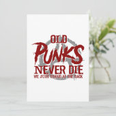 Oude Punks sterven nooit. We staan gewoon achteraa Bedankkaart (Staand voorkant)