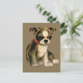 Oude Puppy Ansichtkaart Briefkaart (Staand voorkant)