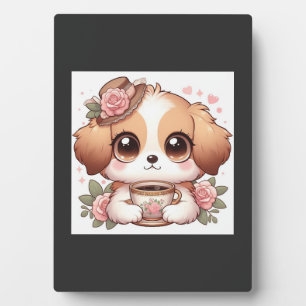 Oude Puppy met Thee Fotoplaat
