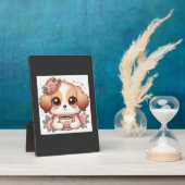 Oude Puppy met Thee Fotoplaat (Zijkant)