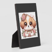 Oude Puppy met Thee Fotoplaat (Zijkant)