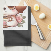 Oude Puppy met Thee Theedoek (Quarter Fold)