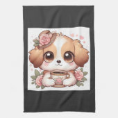 Oude Puppy met Thee Theedoek (Verticaal)