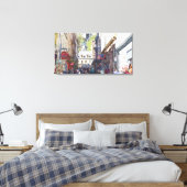 Oude Quebec City Waterverf Print #1 (Insitu (Slaapkamer))