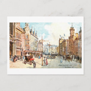 Oude Queen Street, Auckland, Nieuw-Zeeland Briefkaart