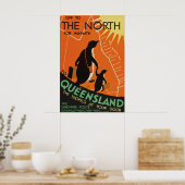 Oude Queensland Australië Reisposter Barrière Poster (Keuken)