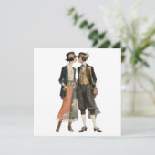 Oude queer mode modellen 3 - decoupage vel, kaart (Staand voorkant)