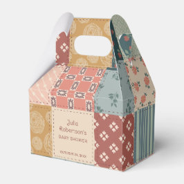 Oude quilt baby shower cadeau doos bedankdoosjes