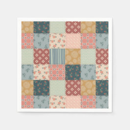 Oude quilt baby shower papieren servet