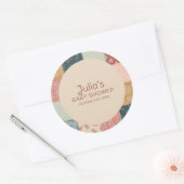 Oude quilt baby shower sticker (Envelop)