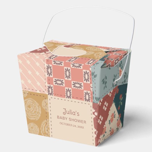 Oude quilt favorieten doos bedankdoosjes (Voorkant)