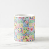 Oude quilt roos patroon koffiemok (Center)
