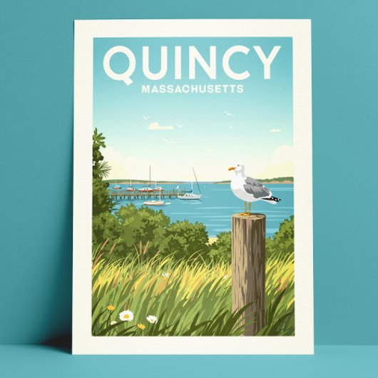 Oude Quincy Massachusetts Briefkaart