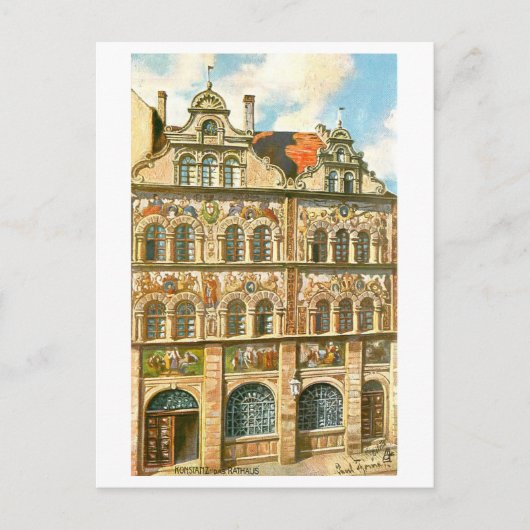 Oude Raadhuis Konstanz Duitsland Briefkaart (Voorkant)