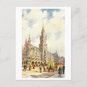 Oude Raadhuis, Munchen, Duitsland Briefkaart
