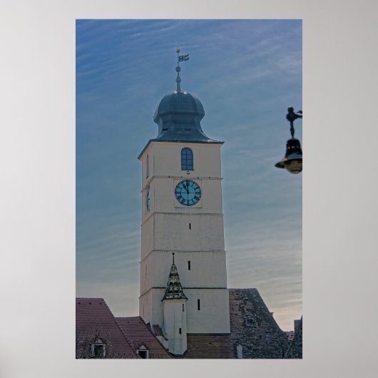 Oude Raads Toren Sibiu Roemenië Poster (Voorkant)