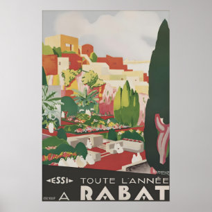 Oude Rabat Marokko Reisposter Noord-Afrika Poster