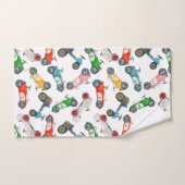 Oude raceauto-patroon bad handdoek (Handdoek)