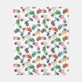 Oude raceauto-patroon fleece deken (Voorkant)