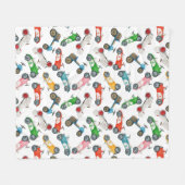 Oude raceauto-patroon fleece deken (Voorkant (Horizontaal))
