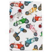 Oude raceautopatroon medium cadeauzakje (Voorkant)