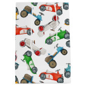 Oude raceautopatroon medium cadeauzakje (Achterkant)