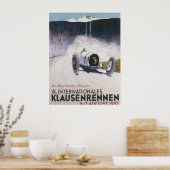 Oude raceautotransportposterprint poster (Keuken)