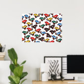 Oude Racende Auto's Poster (Thuiskantoor)
