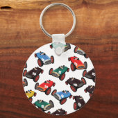 Oude Racende Auto's Sleutelhanger (Voorkant)